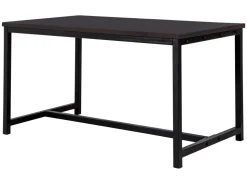 ACAZIA IRON STEEL KOT-62B RUOKAPÖYTÄ 140x90 CM METALLIJALOILLA MUSTA/MUSTA