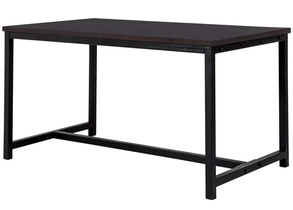 ACAZIA IRON STEEL KOT-62B RUOKAPÖYTÄ 140x90 CM METALLIJALOILLA MUSTA/MUSTA