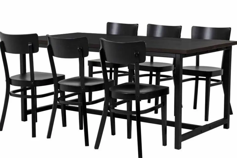 ACAZIA KOT-61 IRON RUOKAPÖYTÄ 200 x 100 CM + 6 CAFE PLUS TUOLIA
