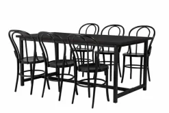 ACAZIA KOT-61 IRON RUOKAPÖYTÄ 200 X 100 CM + 6 WIENILÄISTUOLIA