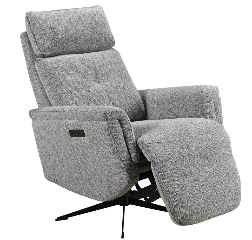 APOLLO RECLINER TUOLI SÄHKÖSÄÄDÖILLÄ HARMAA KANGAS