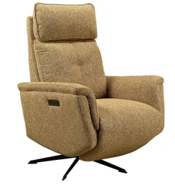 APOLLO RECLINER TUOLI SÄHKÖSÄÄDÖILLÄ KELTAINEN KANGAS