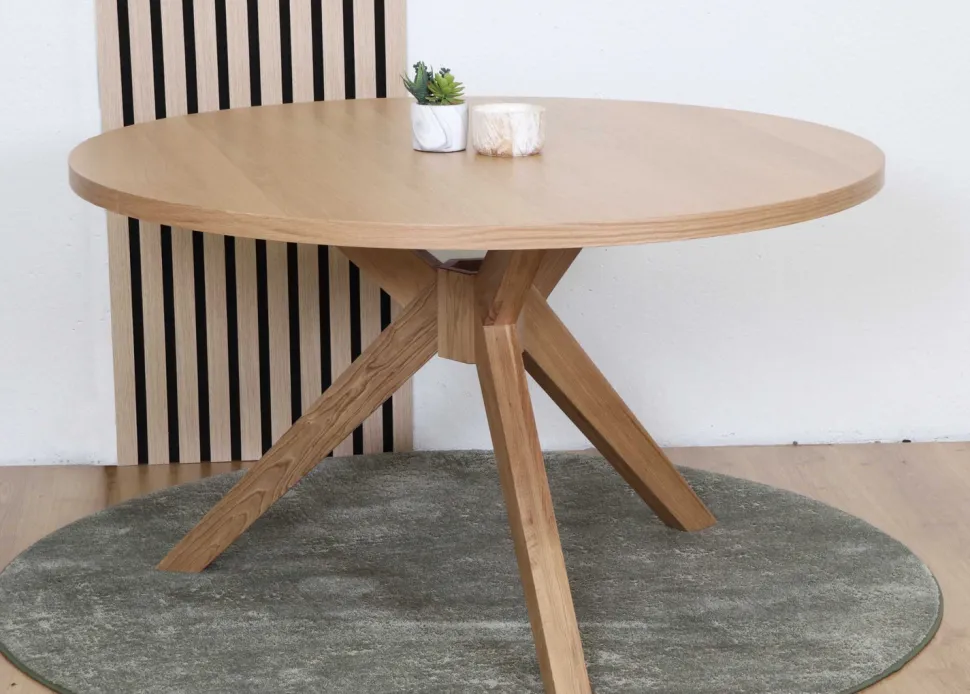 ATHENS 130 CM PYÖREÄ TAMMI RUOKAPÖYTÄ