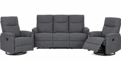 BELFAST 3+1+1 ISTUTTAVAT RECLINER SOHVAT, HYGGE TUMMANHARMAA KANGAS