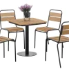 Cafe terassipöytä + 4 Cafe terassituolia ilman käsinojia