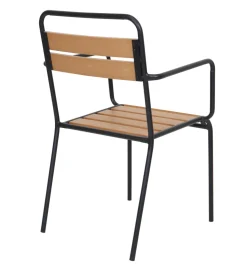 Cafe terassipöytä + 4 Cafe terassituolia käsinojilla
