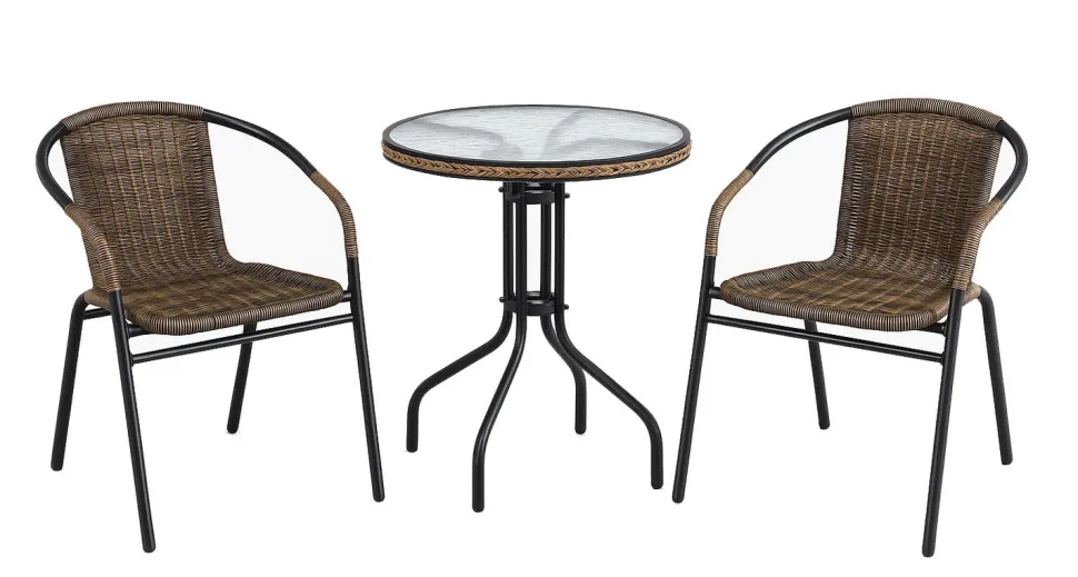 Capri terassipöytä + 2 tuolia setti