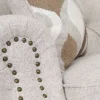 Chesterfield 2-istuttava sohva beige kangas