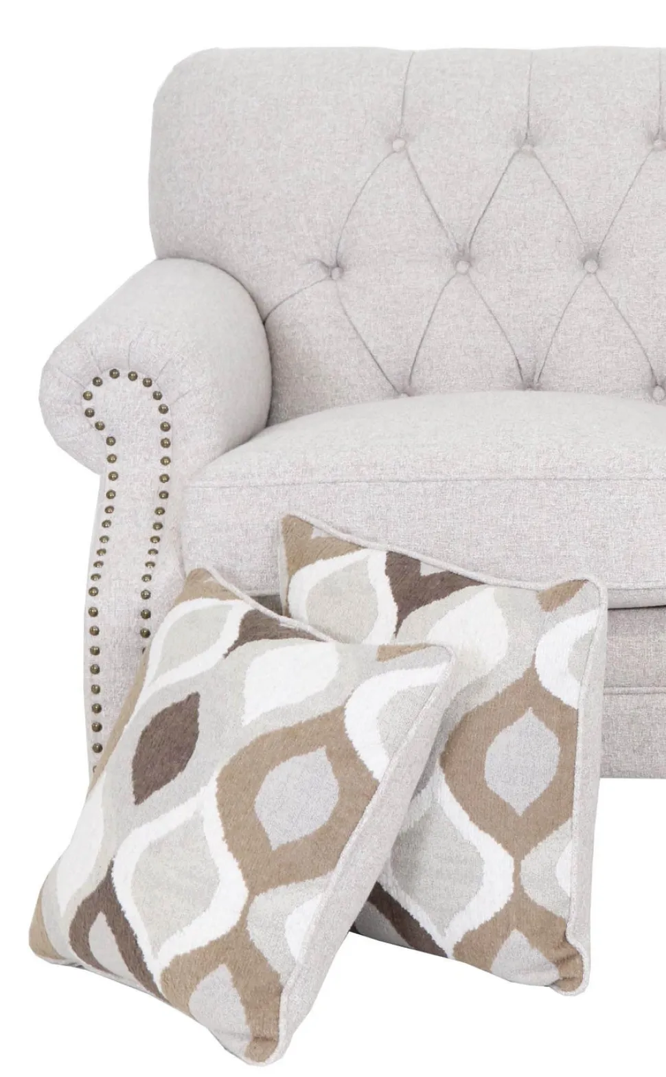 Chesterfield 3-istuttava sohva beige kangas