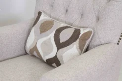 Chesterfield nojatuoli beige kangas
