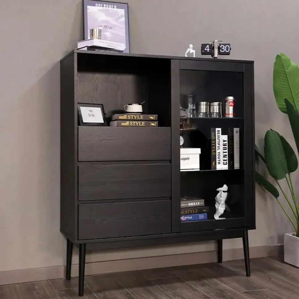 Copenhagen leveä tammivitriini 120 cm
