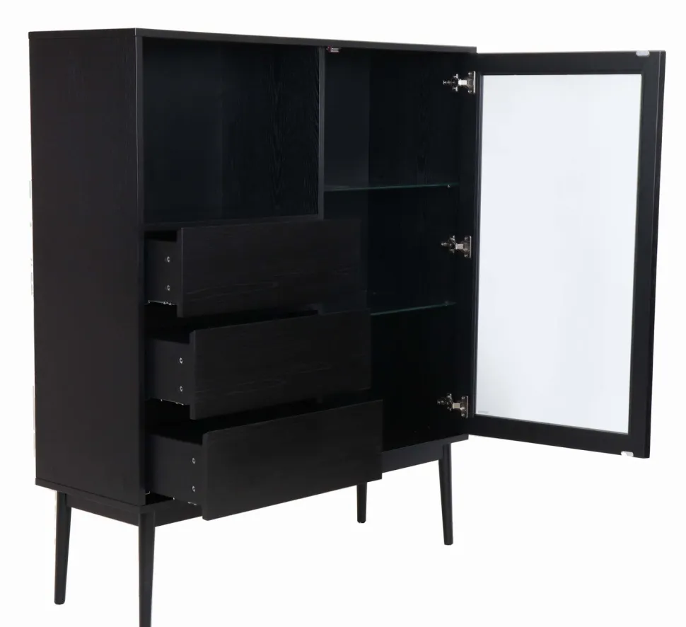 Copenhagen leveä tammivitriini 120 cm