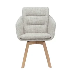 CORK PYÖRIVÄ RUOKAPÖYDÄN TUOLI BEIGE KANGAS
