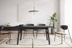Curved jatkettava tammi ruokapöytä