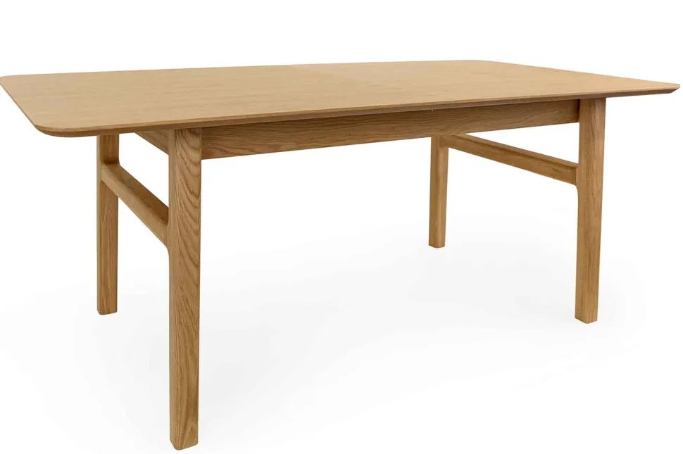 Curved jatkettava tammi ruokapöytä