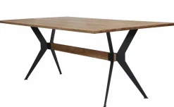 Delta tammi ruokapöytä 200 cm + 6 Sierra rottinkituolia pehmusteilla