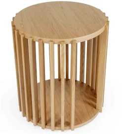 Drum pyöreä tammi sivupöytä 53 cm