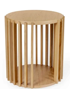 Drum pyöreä tammi sivupöytä 53 cm