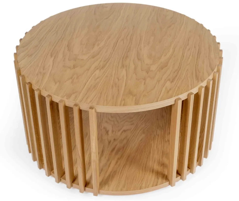 Drum pyöreä tammi sohvapöytä 83 cm