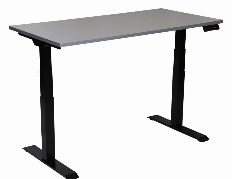 ERGOMASTER SÄHKÖPÖYTÄ 120X70 CM HOPEANHARMAALLA KANNELLA