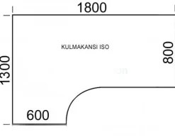 ERGOMASTER TYÖPÖYDÄN KULMA KANSILEVY