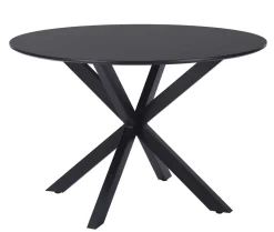 Felix pyöreä ruokapöytä mustilla metallijaloilla 110 cm