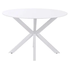 Felix pyöreä ruokapöytä valkoisilla metallijaloilla 110 cm