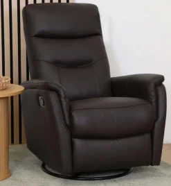 FLORIDA RECLINER TUOLI AIDOLLA NAHALLA, VÄRI TUMMANRUSKEA