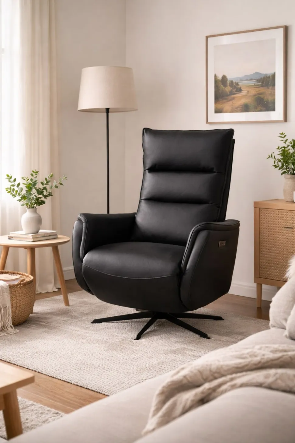 GENESIS NAHKAINEN RECLINER TUOLI SÄHKÖSÄÄDÖILLÄ, ERI VÄREJÄ