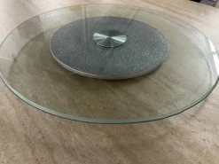 Glass lasinen pyörivä tarjotin ruokapöydälle