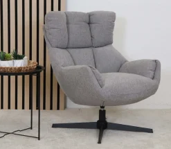 HYGGE NOJATUOLI, PYÖRIVÄLLÄ JALUSTALLA JA JALKARAHILLA