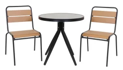 KASPER PYÖREÄ TERASSIPÖYTÄ + 2 CAFE TERASSITUOLIA