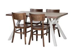 LANA 150 CM LANKKUPÖYTÄ PUUJALOILLA + 4 CAFE PLUS TUOLIA