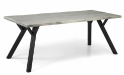LANA LANKKUPÖYTÄ 150 CM PUUJALOILLA + 4 HARBO TUOLIA