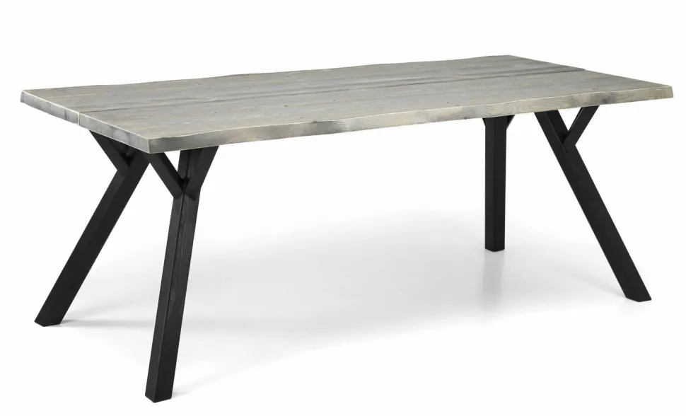 LANA LANKKUPÖYTÄ 150 CM PUUJALOILLA + 4 OREGON TUOLIA KANGASVERHOILTUNA