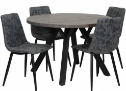 LANA PYÖREÄ RUOKAPÖYTÄ 115 CM + 4 STYLE TUOLIA