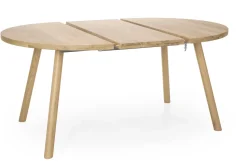 LANA PYÖREÄ TAMMI RUOKAPÖYTÄ 115 CM PYÖREILLÄ OLIVIA JALOILLA