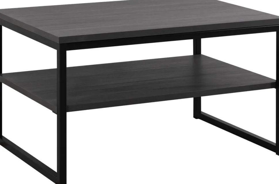 LINE SOHVAPÖYTÄ 90 X 60 CM MUSTALLA RUNGOLLA