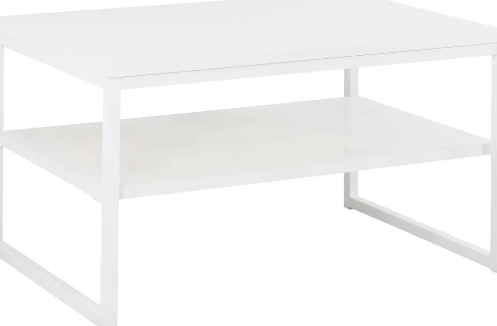 LINE SOHVAPÖYTÄ 90 X 60 CM VALKEALLA RUNGOLLA