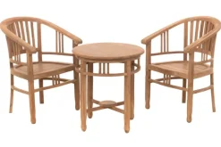 MANHATTAN TEAK PÖYTÄ + 2 TUOLIA