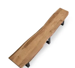 MASSIVE 250 CM JÄTTI ACAZIA LANKKUPENKKI METALLIJALOILLA