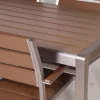 MILANO ARTWOOD PÖYTÄ + 4 MILANO TUOLIA RUSKEA/ALUMIINI