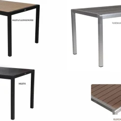 MILANO ARTWOOD PÖYTÄ + 4 QUATTRO TEXTILENE TUOLIA