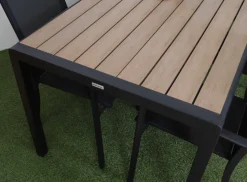 MILANO ARTWOOD PÖYTÄ + 6 QUATTRO TEXTILENE TUOLIA