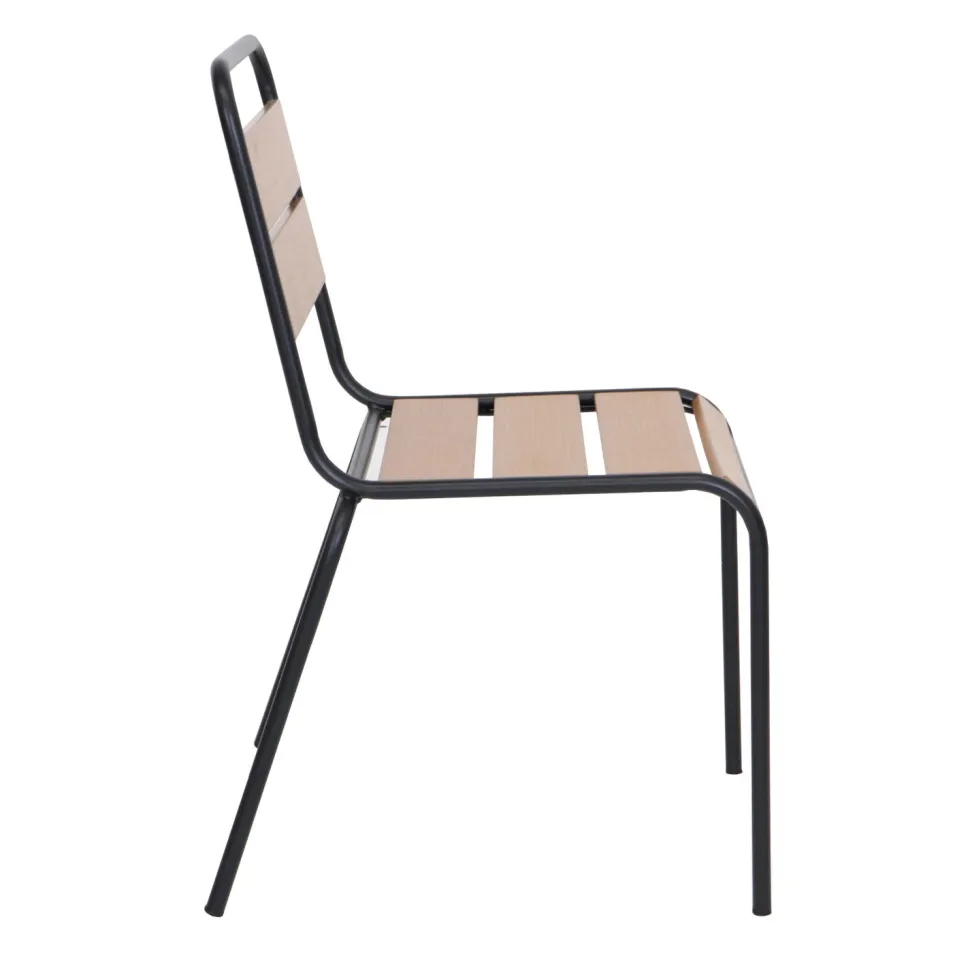Modena 100cm pyöreä terassipöytä + 4 Cafe tuolia ilman käsinojia