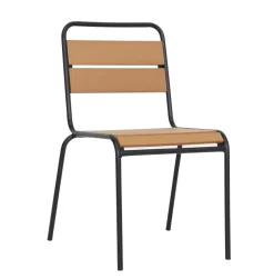 Modena 100cm pyöreä terassipöytä + 4 Cafe tuolia ilman käsinojia