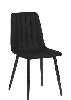 MONIKA PYÖREÄ PÖYTÄ MUSTA + 4 VERHOILTUA STYLE TUOLIA