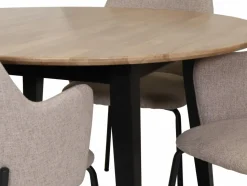 MONIKA PYÖREÄ TAMMIPÖYTÄ 115CM + 4 HAMMOND TUOLIA