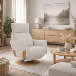 NEBRASKA RECLINER TUOLI SÄHKÖSÄÄDÖILLÄ BEIGE KANGAS