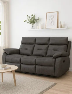 NEW YORK 3-ISTUTTAVA RECLINER SOHVA AIDOLLA NAHKALLA